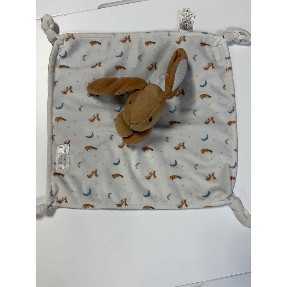 Guess How Much I Love You Nutbrown Hare Baby Security Blanket Lovey Bunny White - Picture 3 of 6